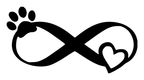 Infinity Paw Heart - Metal Wall Art